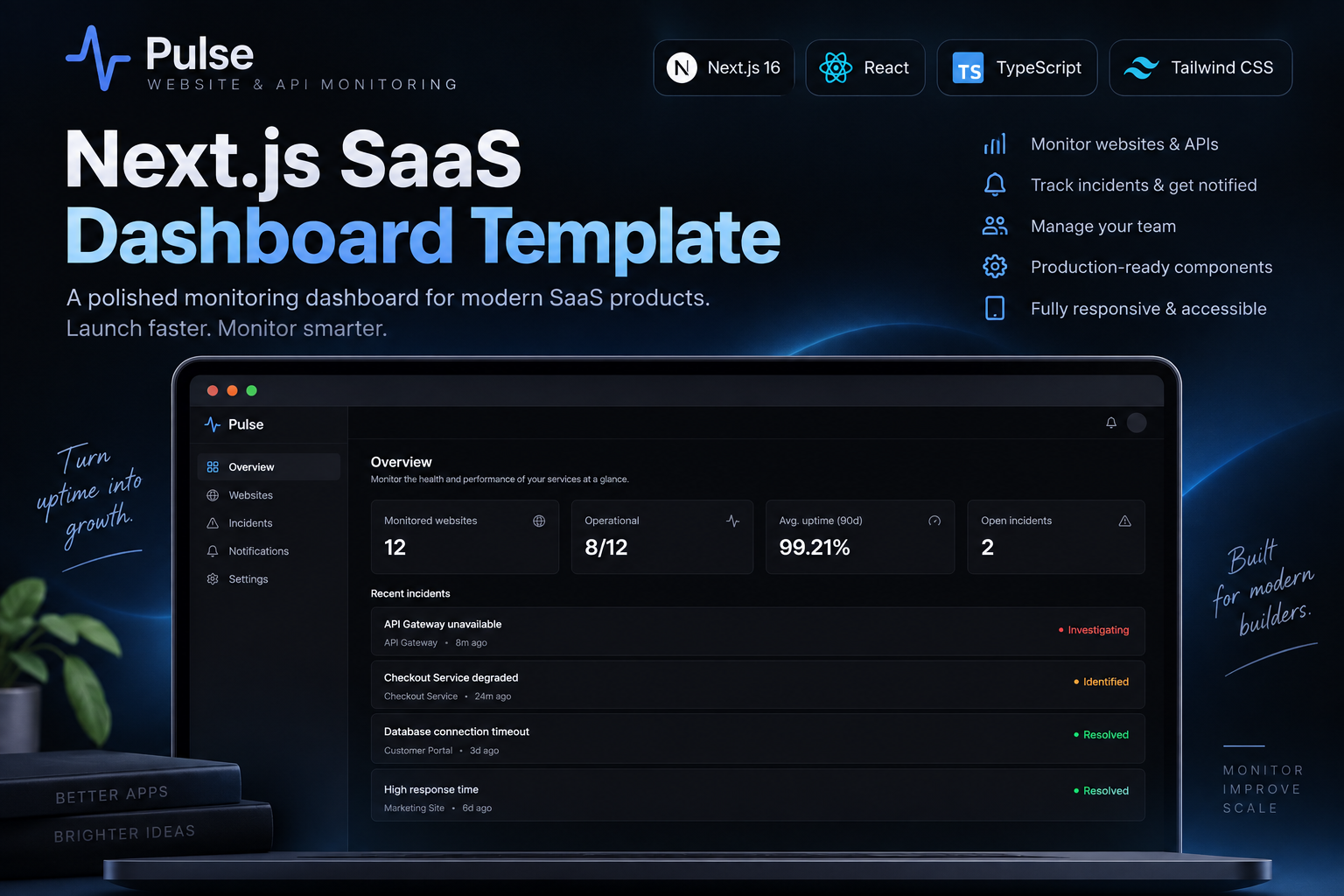 Large preview of the Pulse dashboard overview screen.